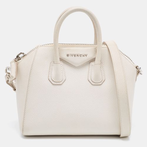 Givenchy Off White Leather Mini Antigona Satchel - Givenchy - Modalova