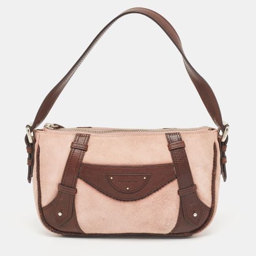 Givenchy Brown/Light Pink Leather and Suede Baguette Bag - Givenchy - Modalova