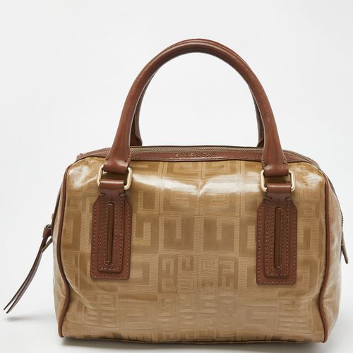 Givenchy Brown Signature Coated Fabric and Leather Satchel - Givenchy - Modalova