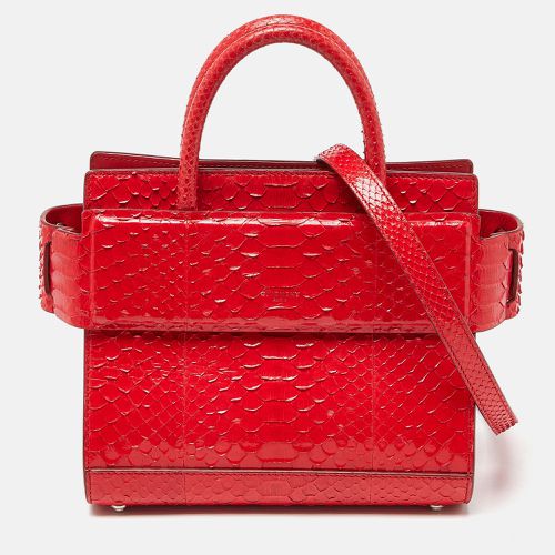 Givenchy Red Python Mini Horizon Tote - Givenchy - Modalova