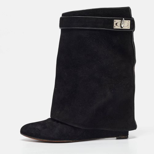 Suede Shark Lock Mid Calf Boots Size 39 - Givenchy - Modalova