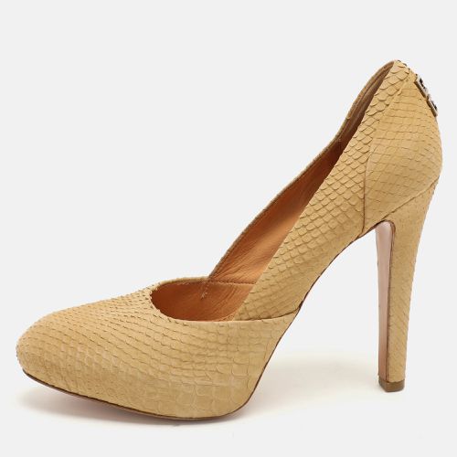 Python Embossed Leather Platform Pumps Size 37 - Givenchy - Modalova