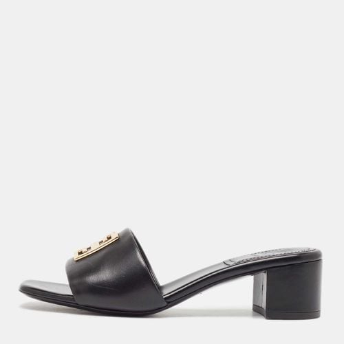 Givenchy Black Leather 4G Slide Sandals Size 41 - Givenchy - Modalova