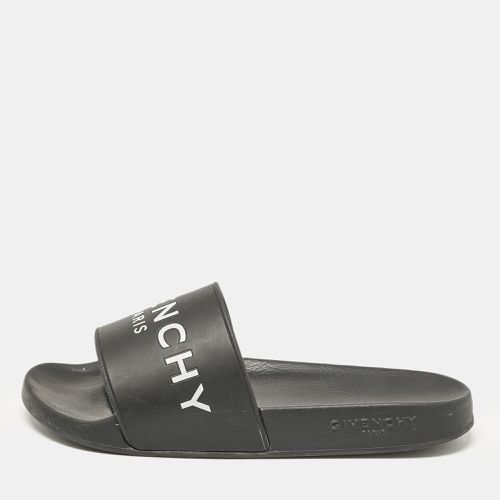 Givenchy Black Rubber Logo Pool Slides Size 37 - Givenchy - Modalova