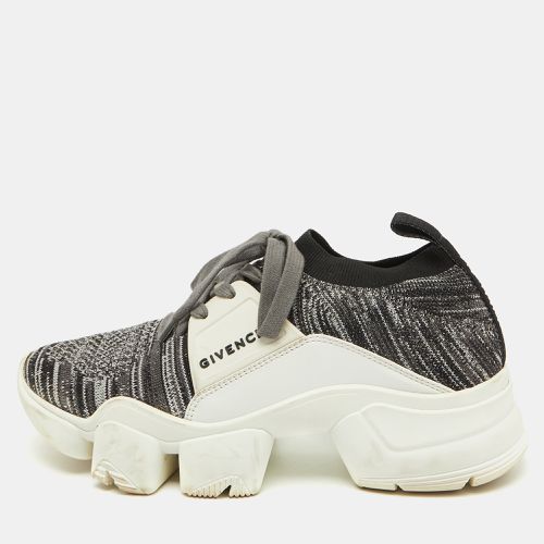 Givenchy Grey/White Knit Fabric and Rubber Jaw Low Top Sneakers Size 38 - Givenchy - Modalova