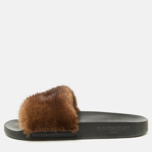 Mink Fur Pool Slide Sandals Size 36 - Givenchy - Modalova