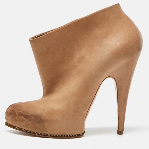 Givenchy Beige Nubuck Leather Platform Ankle Booties Size 39 - Givenchy - Modalova