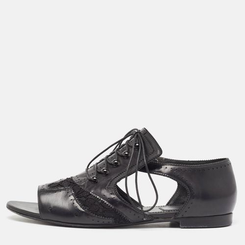 Leather and Mesh Cutout Flats Size 40 - Givenchy - Modalova