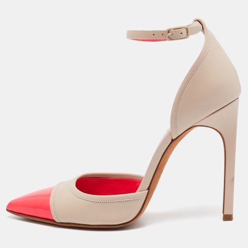 Givenchy Beige/Pink Leather and Patent Ankle Strap Pumps Size 37.5 - Givenchy - Modalova