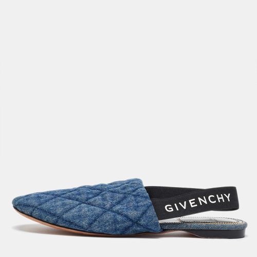 Givenchy Blue Denim Rivington Slingback Flat Sandals Size 37.5 - Givenchy - Modalova