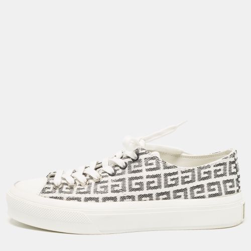 Givenchy White/Black Canvas City Lace Up Sneakers Size 39 - Givenchy - Modalova