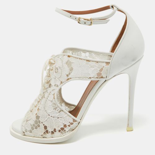 Givenchy White Leather and Mesh Ankle Strap Sandals Size 38 - Givenchy - Modalova