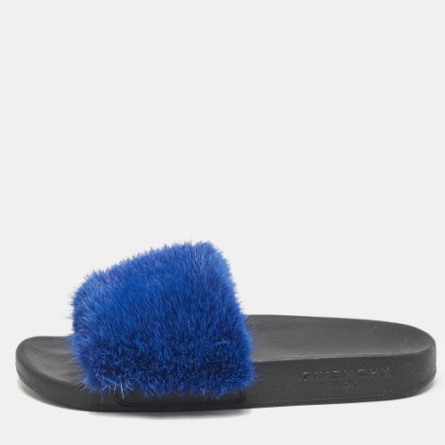 Givenchy Blue Mink Fur Pool Slide Flats Size 36 - Givenchy - Modalova