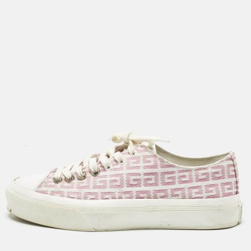 Givenchy White/Pink Leather And Canvas Lace Up Sneakers Size 40 - Givenchy - Modalova