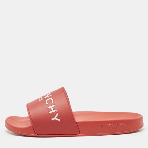 Givenchy Red Rubber Logo Pool Slides Size 41 - Givenchy - Modalova