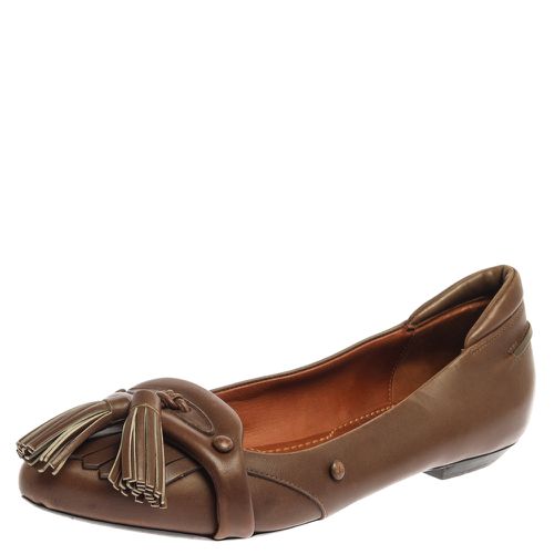 Givenchy Brown Leather Tassel Loafers Size 37.5 - Givenchy - Modalova