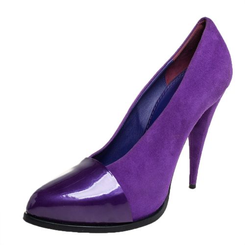 Givenchy Purple Suede And Patent Leather Cap Toe Pumps Size 39 - Givenchy - Modalova