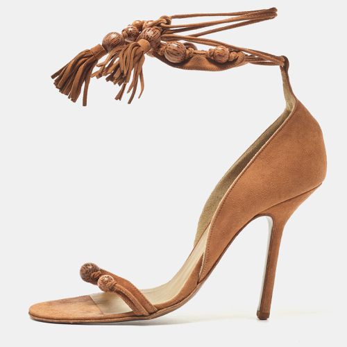 Givenchy Brown Suede Ankle Tie Sandals Size 37.5 - Givenchy - Modalova