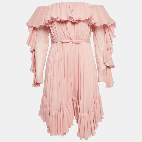 Silk Off-Shoulder Ruffled Mini Dress M - Giambattista Valli - Modalova