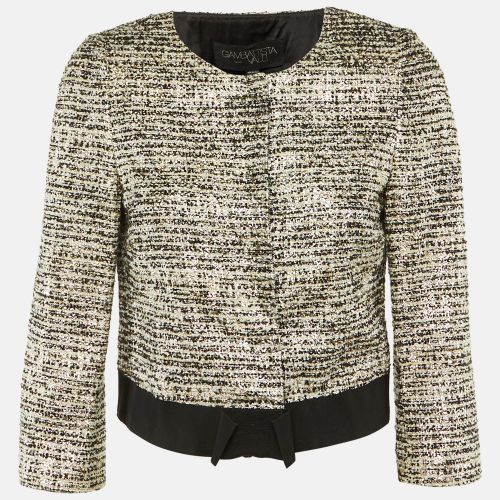 Giambattista Valli Metallic Boucle Cropped Jacket M - Giambattista Valli - Modalova