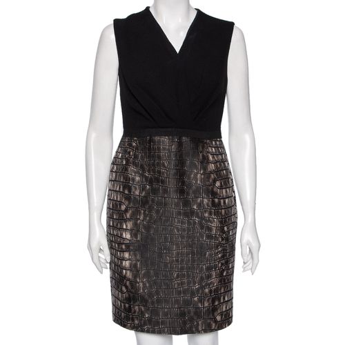 Giambattista Valli Black & Printed Wool Sleeveless Dress M - Giambattista Valli - Modalova