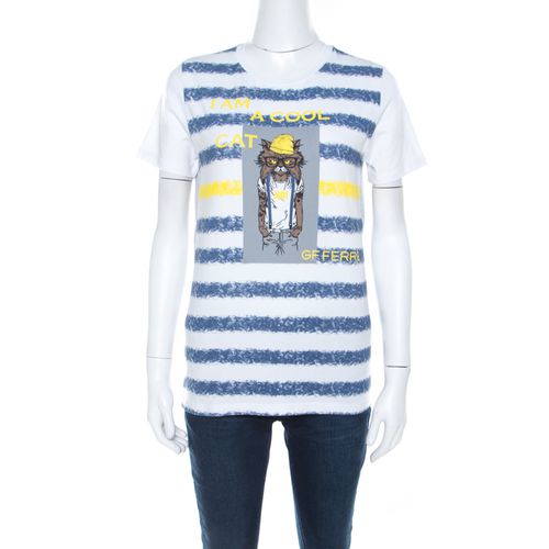 Gianfranco Ferre Striped Cotton Printed Crew Neck T Shirt M - Gianfranco Ferre - Modalova