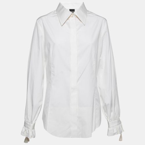 Gianfranco Ferre Off White Cotton Tassel Detail Button Front Shirt XL - Gianfranco Ferre - Modalova