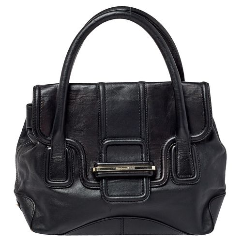 Gianfranco Ferre Black Leather Flap Satchel - Gianfranco Ferre - Modalova