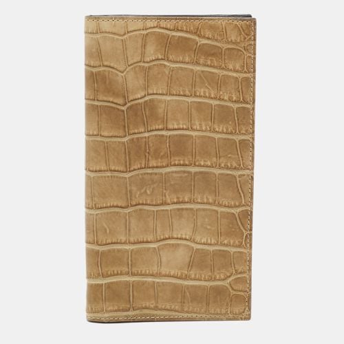 Gianfranco Ferre Beige Alligator Leather Bifold Wallet - Gianfranco Ferre - Modalova