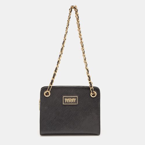 Gianfranco Ferre Black Patent Leather Chain Shoulder Bag - Gianfranco Ferre - Modalova