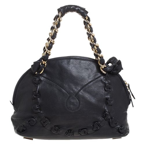 Gianfranco Ferre Black Leather Satchel - Gianfranco Ferre - Modalova