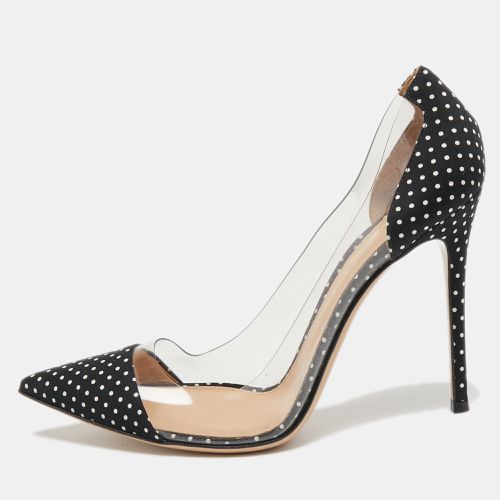 Gianvito Rossi Black/White Polka Dot Fabric and PVC Plexi Pumps Size 41 - Gianvito Rossi - Modalova