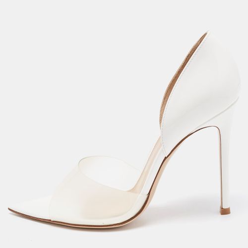 Gianvito Rossi White PVC and Leather Bree D'orsay Pumps Size 38 - Gianvito Rossi - Modalova