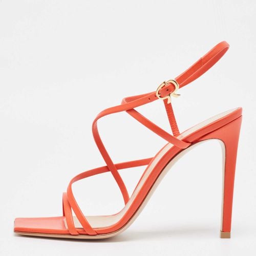 Gianvito Rossi Poppy Red Leather Manilla Sandals Size 38 - Gianvito Rossi - Modalova