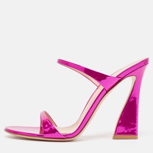 Gianvito Rossi Metallic Pink Leather Aura Sandals Size 39.5 - Gianvito Rossi - Modalova