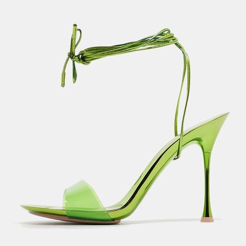 Gianvito Rossi Green PVC and Leather Spice Sandals Size 39 - Gianvito Rossi - Modalova