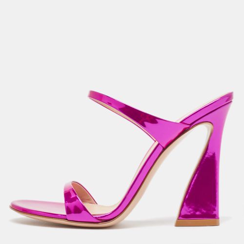 Gianvito Rossi Metallic Pink Leather Aura Sandals Size 36 - Gianvito Rossi - Modalova