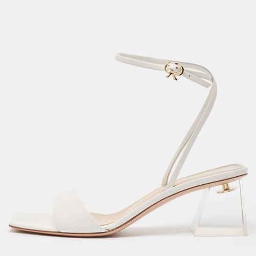 Gianvito Rossi White Leather Cosmic Sandals Size 39.5 - Gianvito Rossi - Modalova