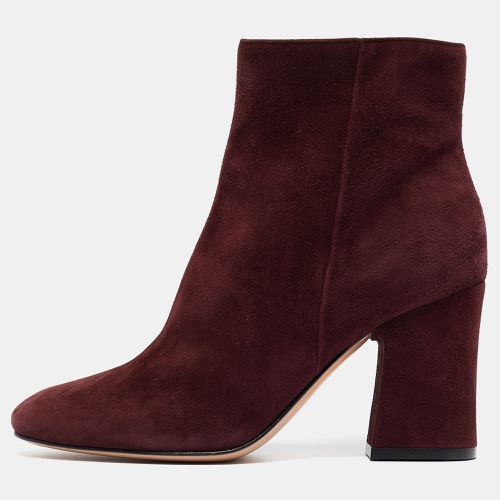 Gianvito Rossi Plum Suede Rolling Ankle Boots Size 36.5 - Gianvito Rossi - Modalova