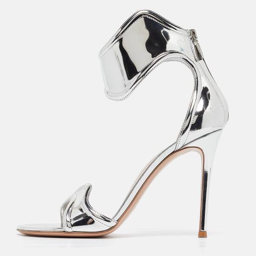 Gianvito Rossi Silver Leather Lucrezia Sandals Size 39 - Gianvito Rossi - Modalova