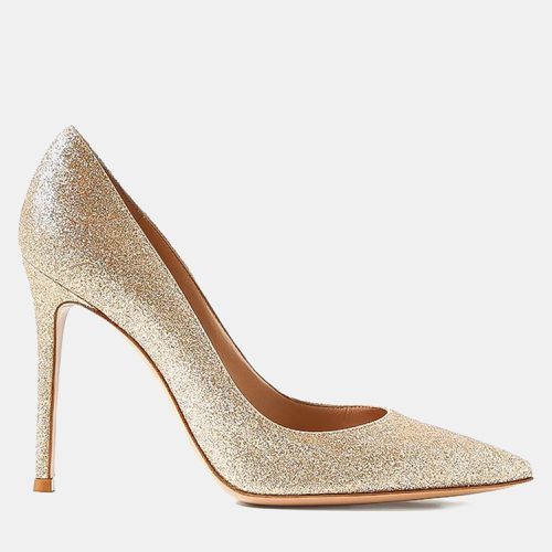 Gianvito Rossi Golden Leather Starlight Heels EU 38 - Gianvito Rossi - Modalova