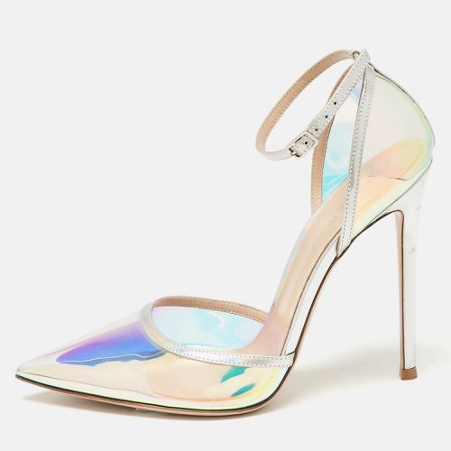 Iridescent Leather and PVC Ankle Strap Pumps Size 39.5 - Gianvito Rossi - Modalova