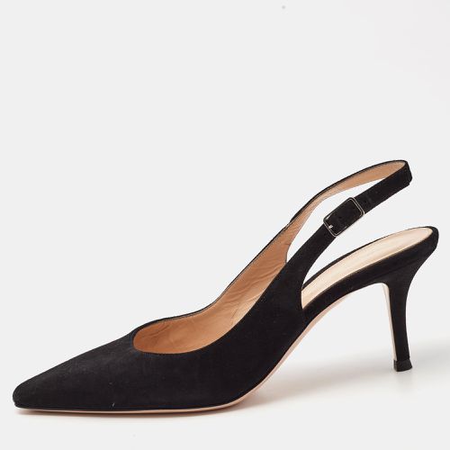 Gianvito Rossi Black Suede Slingback Pumps 38.5 - Gianvito Rossi - Modalova