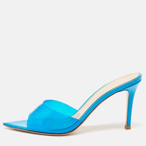 Gianvito Rossi Blue PVC Elle Slide Sandals Size 37.5 - Gianvito Rossi - Modalova