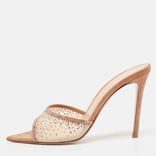 Mesh and Suede Rania Mules Size 38.5 - Gianvito Rossi - Modalova