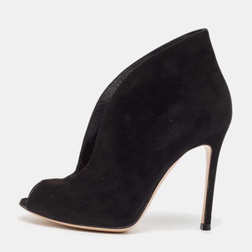 Gianvito Rossi Black Suede Vamp Booties Size 35 - Gianvito Rossi - Modalova