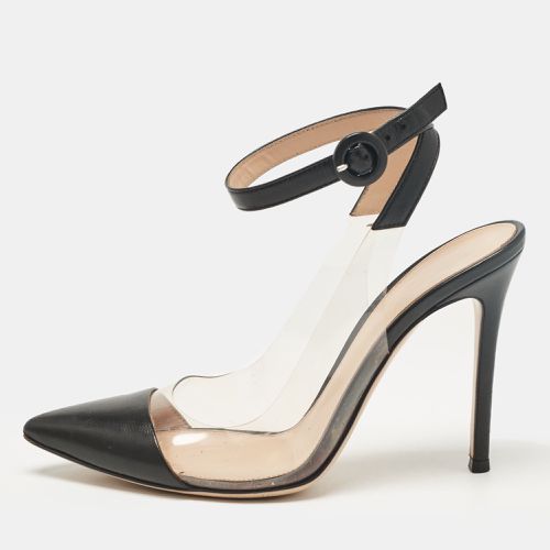 Gianvito Rossi Black Leather and PVC Anise Ankle Strap Pumps Size 38 - Gianvito Rossi - Modalova