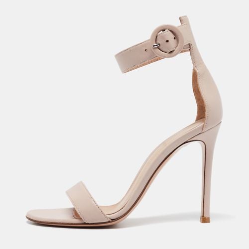 Gianvito Rossi Beige Leather Portofino Ankle Strap Sandals Size 35 - Gianvito Rossi - Modalova