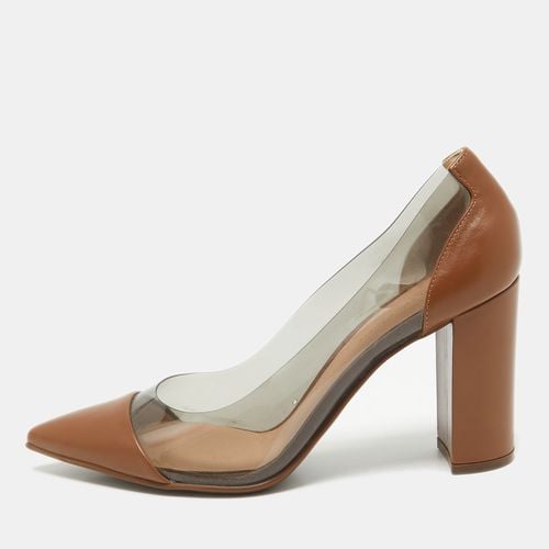 Gianvito Rossi Brown Leather and PVC Block Heel Pumps Size 38 - Gianvito Rossi - Modalova