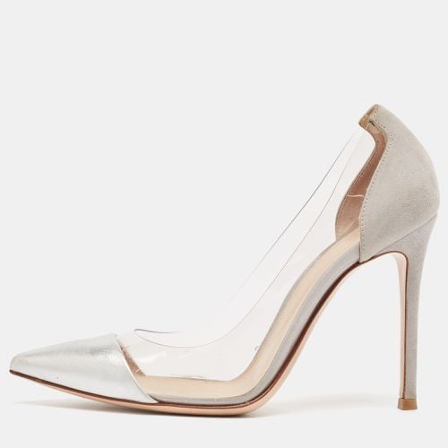 Gianvito Rossi Silver/Grey Leather and PVC Plexi Pumps Size 37 - Gianvito Rossi - Modalova